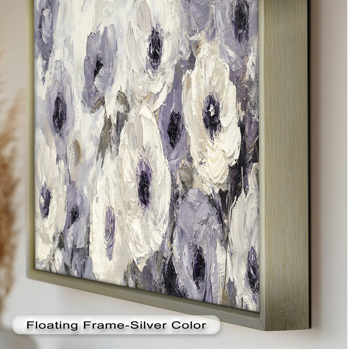 Cream and Lilac Petals - Flower Oil Painting