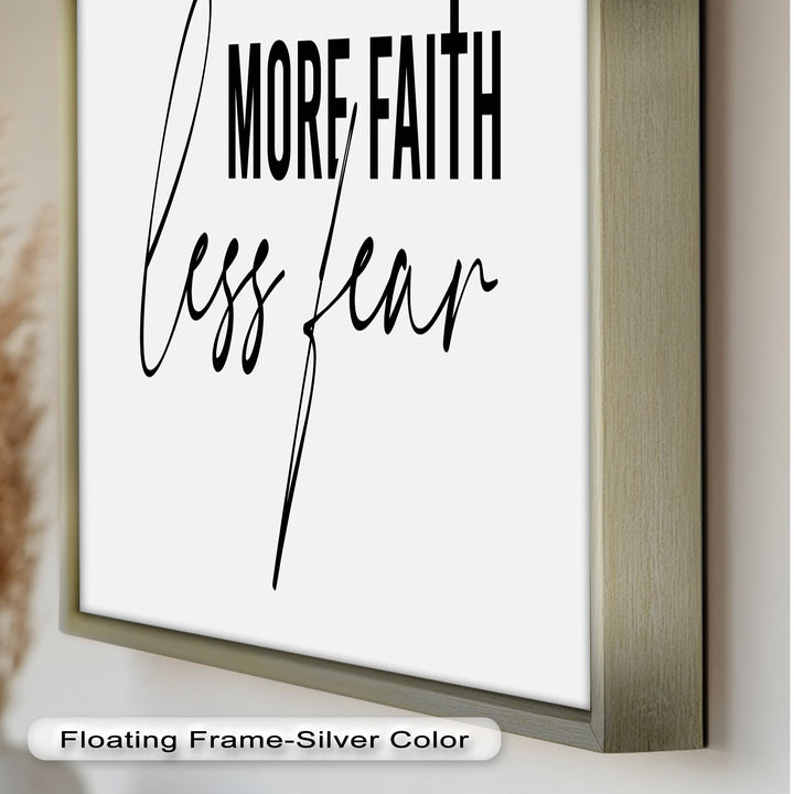 More Faith, Less Fear – Motivational Oil Painting