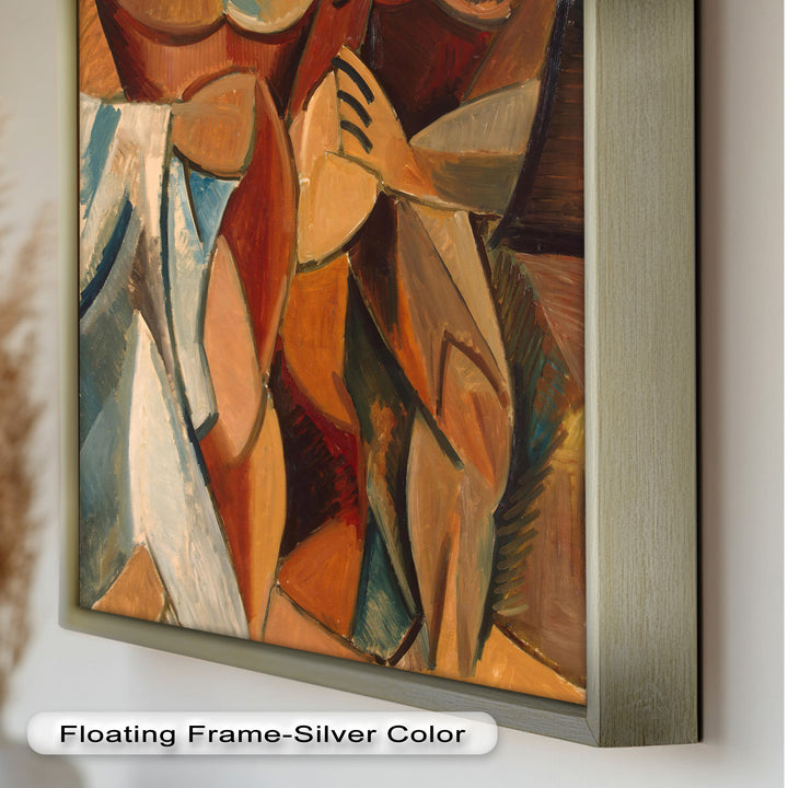 Abstract Embrace in Earth Tones - Picasso Oil Painting
