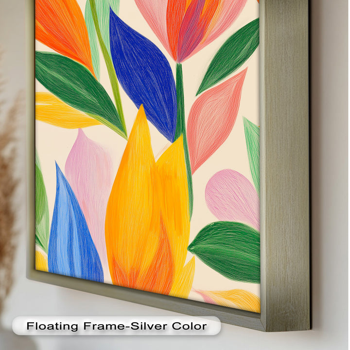 Whimsical Garden – Abstract Botanical Oil Painting