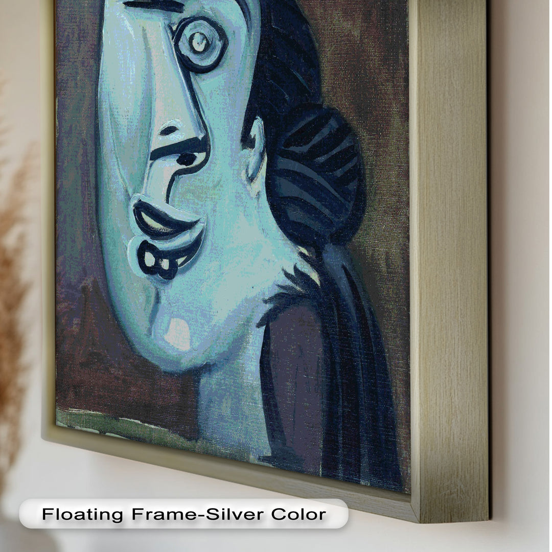 Twilight Gaze – Surreal Blue Picasso Oil Painting