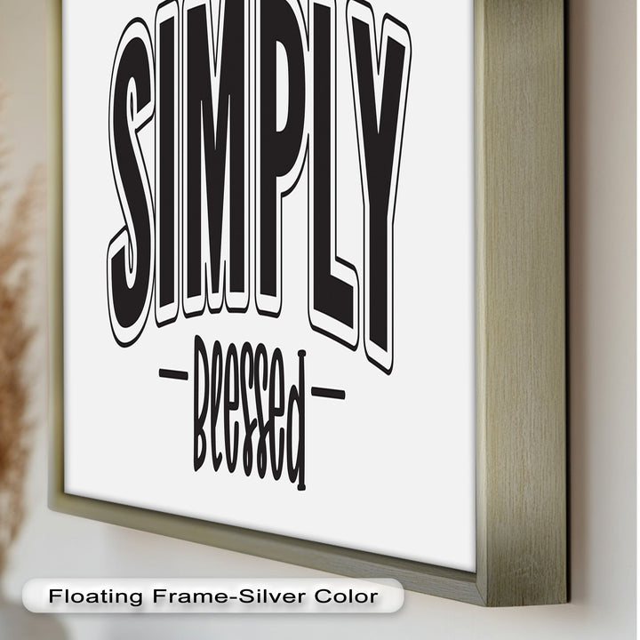Simply Blessed – Christian Typography Oil Painting