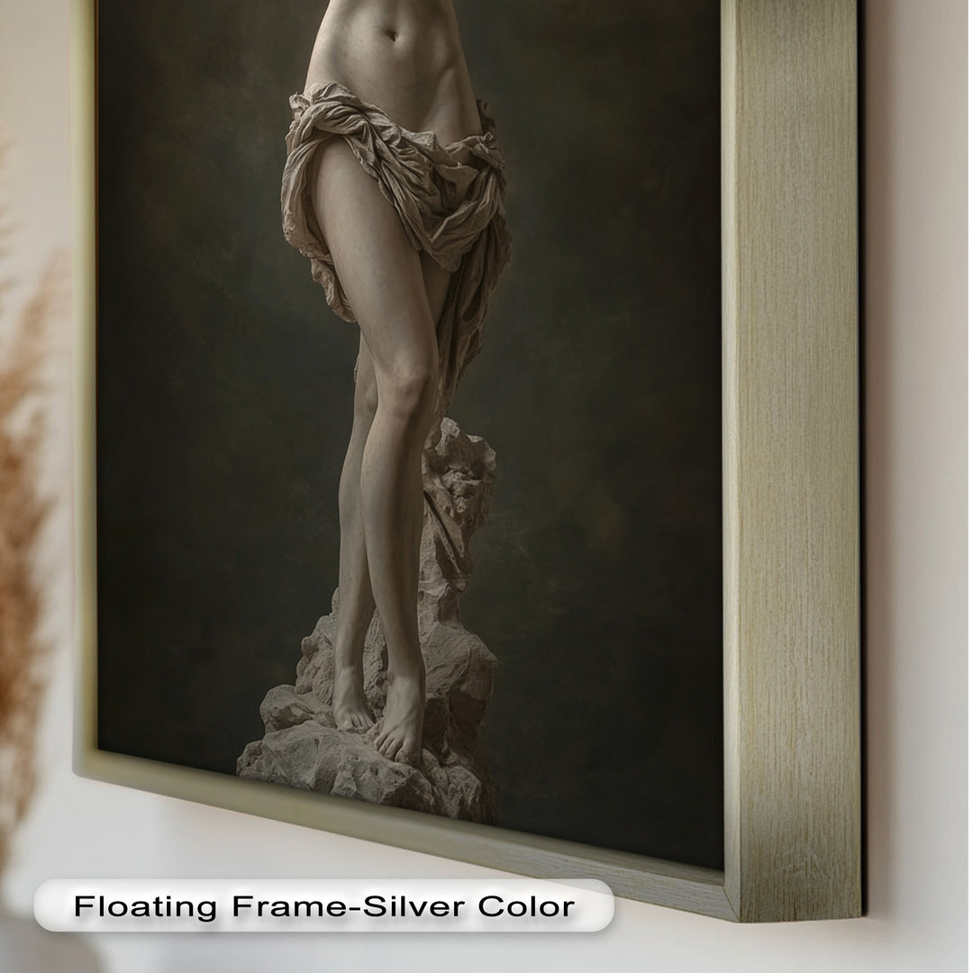 Marble Muse – Classical Nude Oil Painting