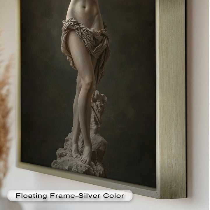 Marble Muse – Classical Nude Oil Painting
