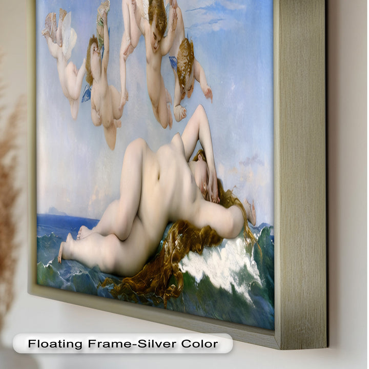 Birth of Beauty – Mythological Sea Nymph and Cherubs Oil Painting