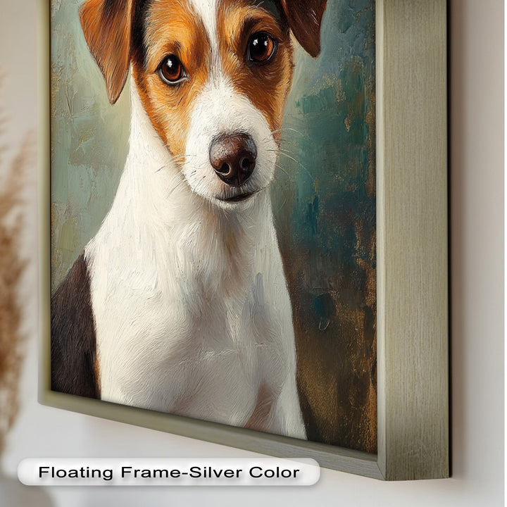 Jack Russell Portrait mit seelenvollem Blick - Tierölgemälde
