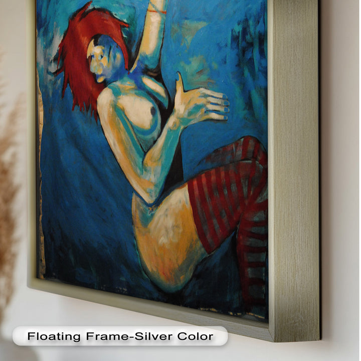 Red-Haired Nude with Blue Shadows - Picasso Oil Painting