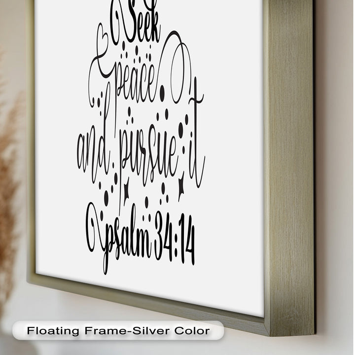 Seek Peace and Pursue It – Psalm 34:14 Christian Bible Oil Painting