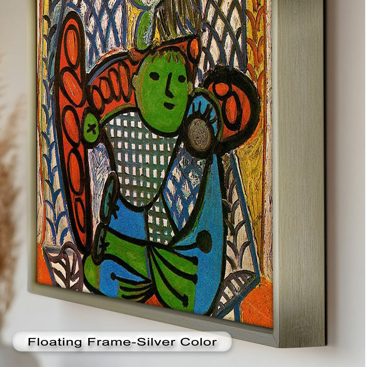 Green Embrace – Mother and Child Picasso Oil Painting