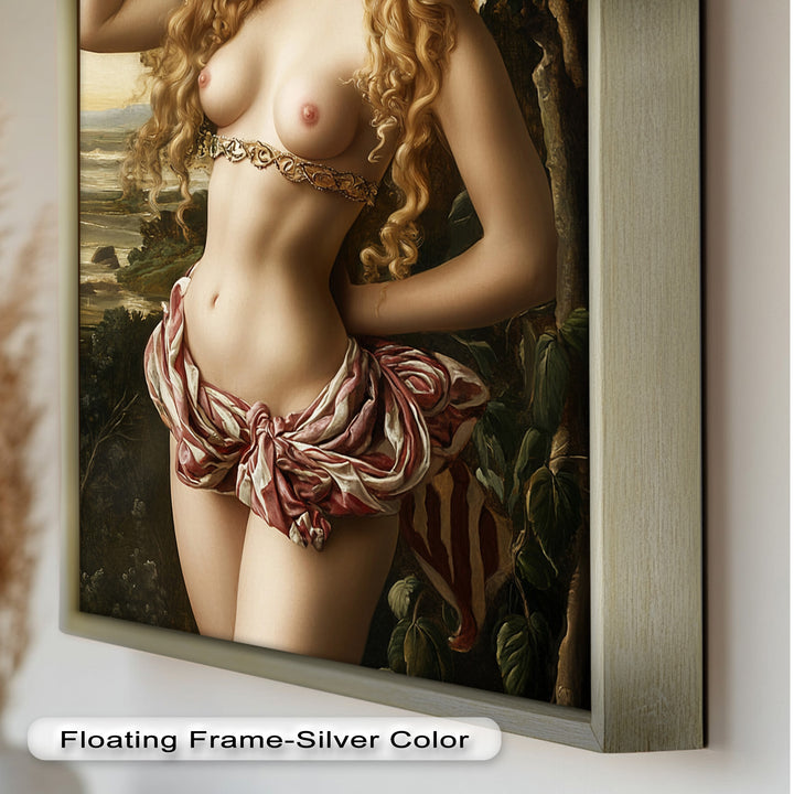 Goddess of Blossoms – Renaissance Mythology Nude Oil Painting
