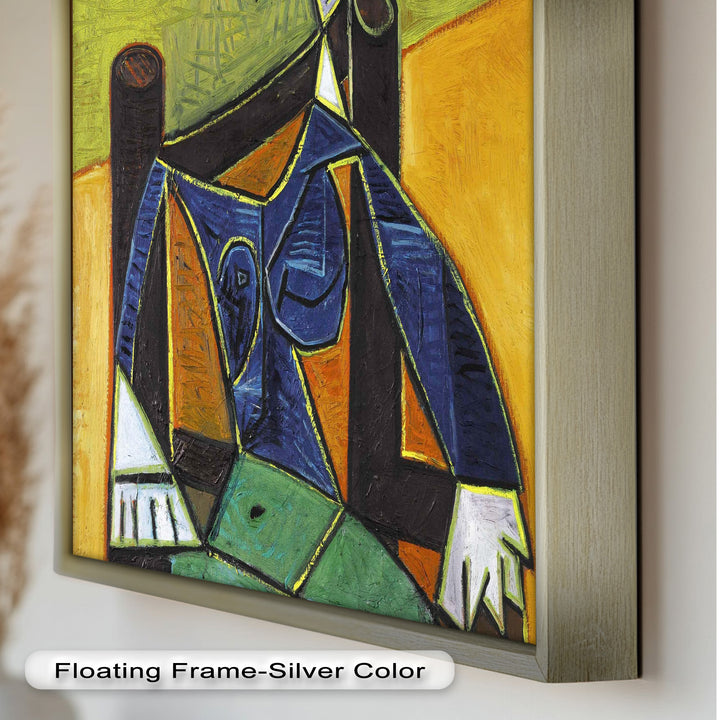 Woman with Spiral Hat – Geometric Abstract Picasso Oil Painting