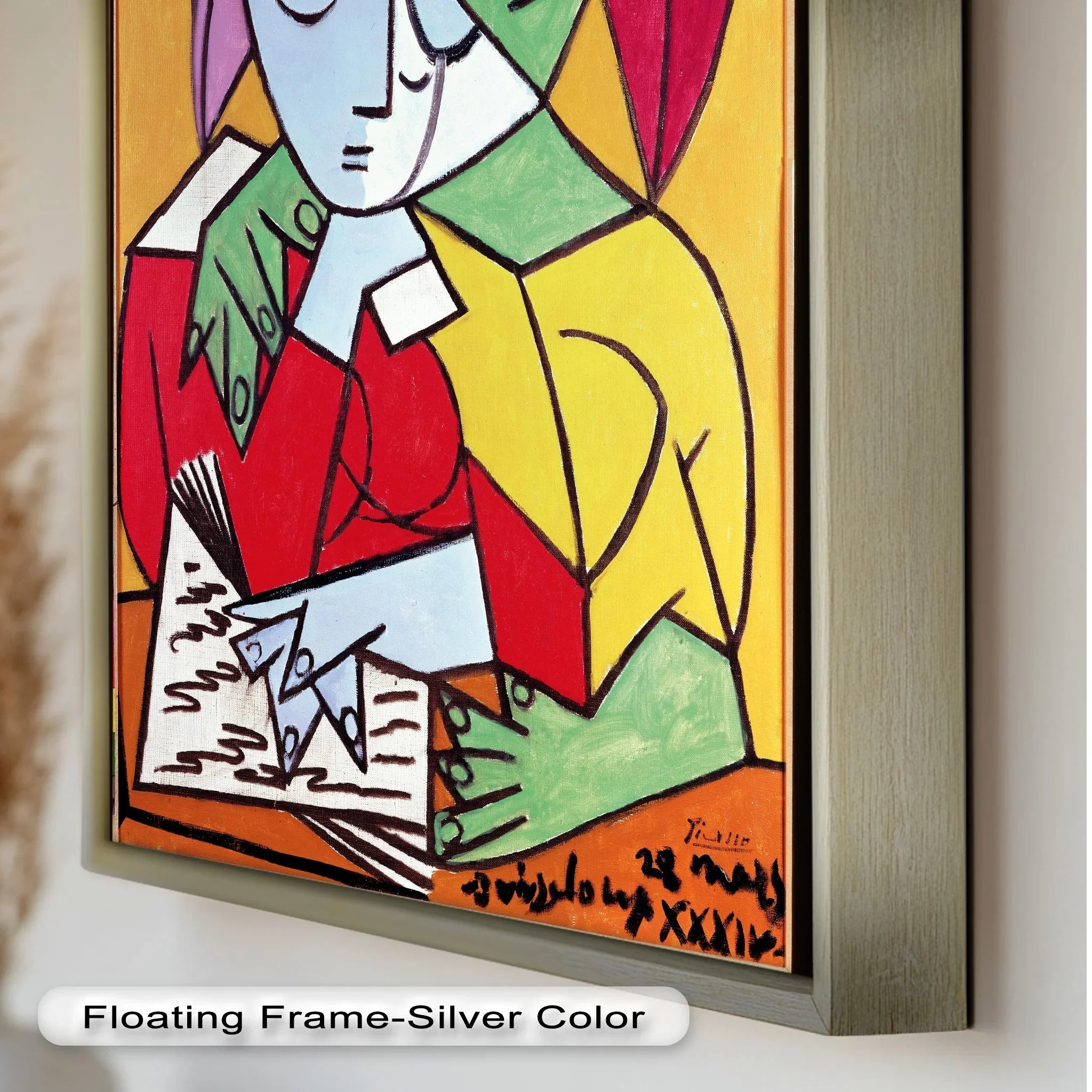 Cubist Lovers in Embrace Abstract - Picasso Oil Painting