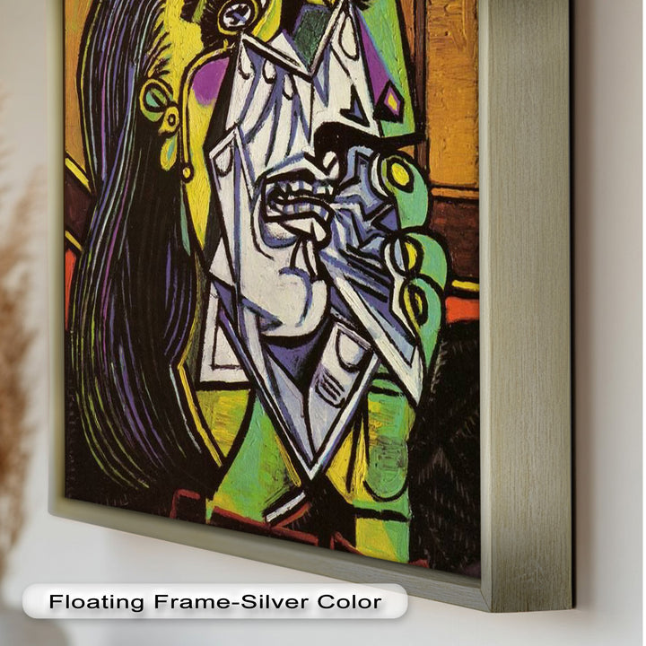 Woman Weeping in Red Hat – Emotional Cubist Expression Picasso Oil Painting
