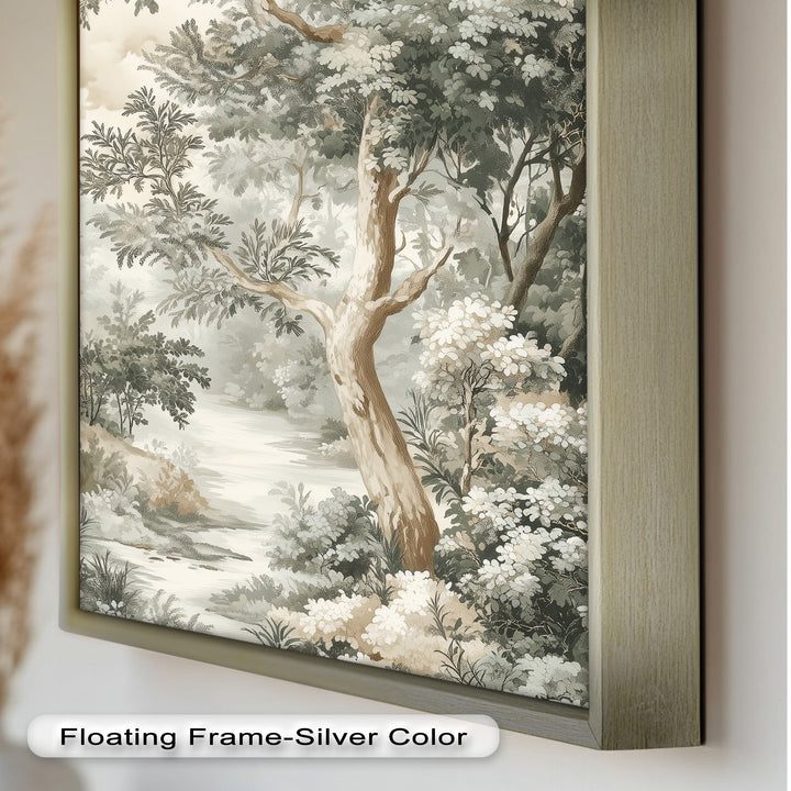 Nature Wall Art - Sepia Forest Landscape Oil Painting