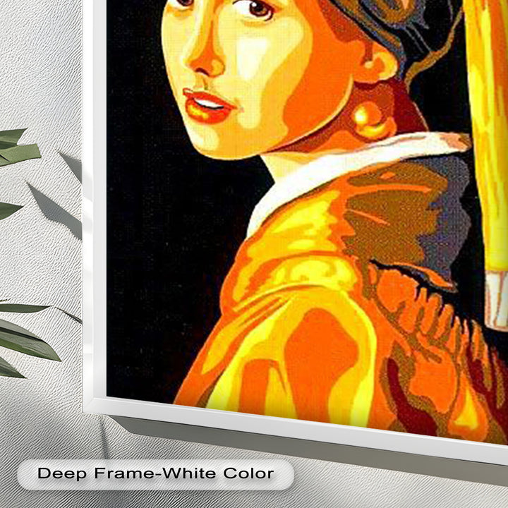Modern Rendition of Girl with a Pearl Earring - Renaissance Oil Painting