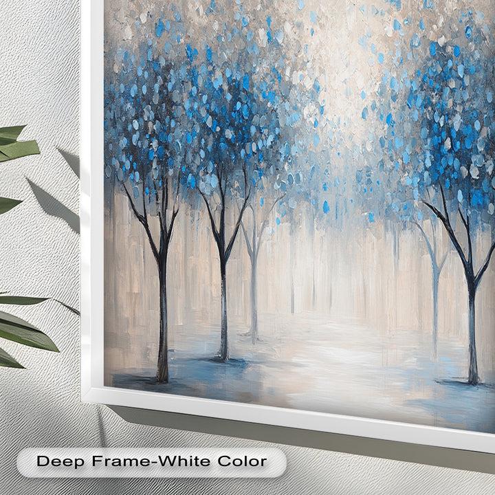 Blue Blossom Trees Wall Art – Floral Oil Painting