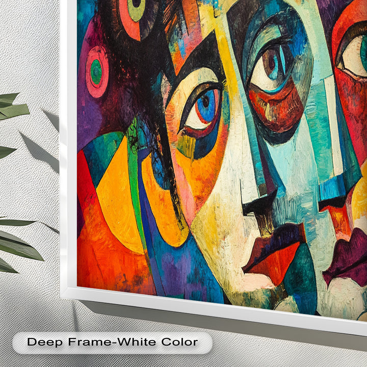Fragmented Reflections – Abstract Oil Painting