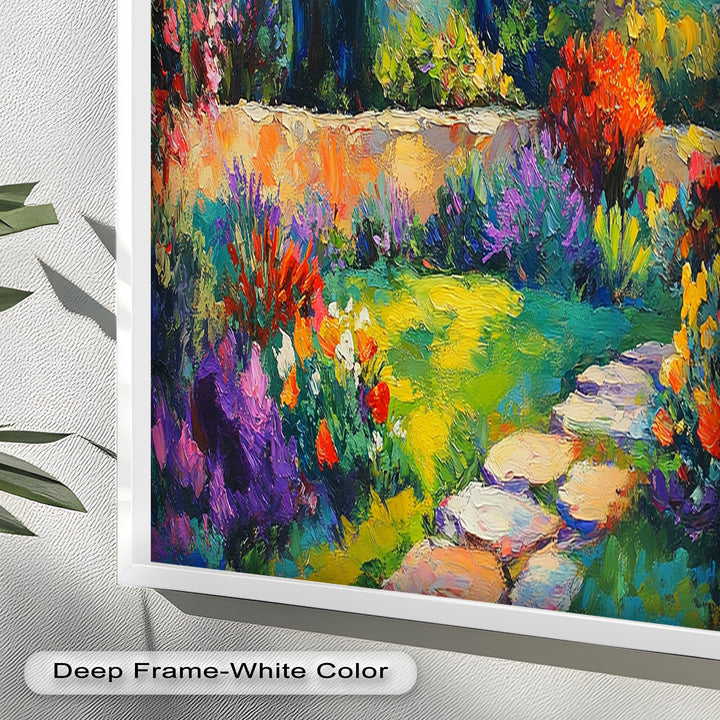 Sunlit Garden Path – Colorful Impressionist Oil Painting