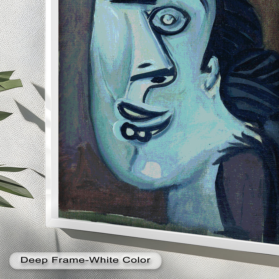 Twilight Gaze – Surreal Blue Picasso Oil Painting