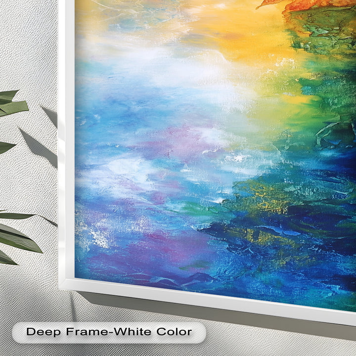 Celestial Vortex – Dreamlike Color Fade Abstract Oil Painting