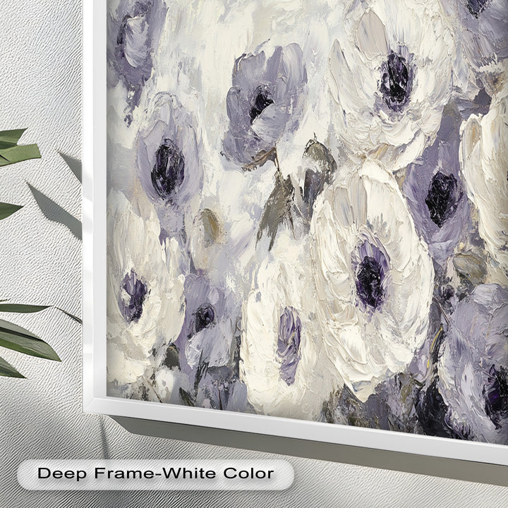 Cream and Lilac Petals - Flower Oil Painting