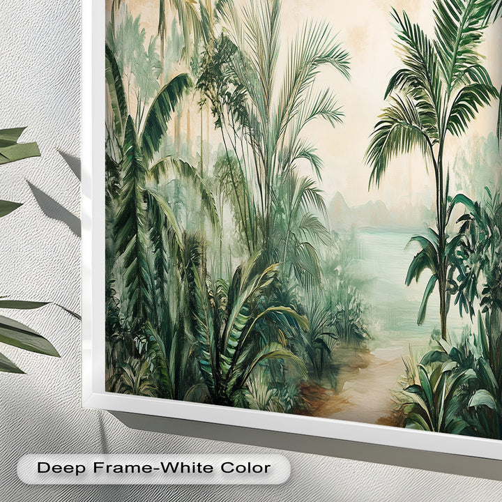 Tropical Garden Escape – Lush Jungle Oil Painting