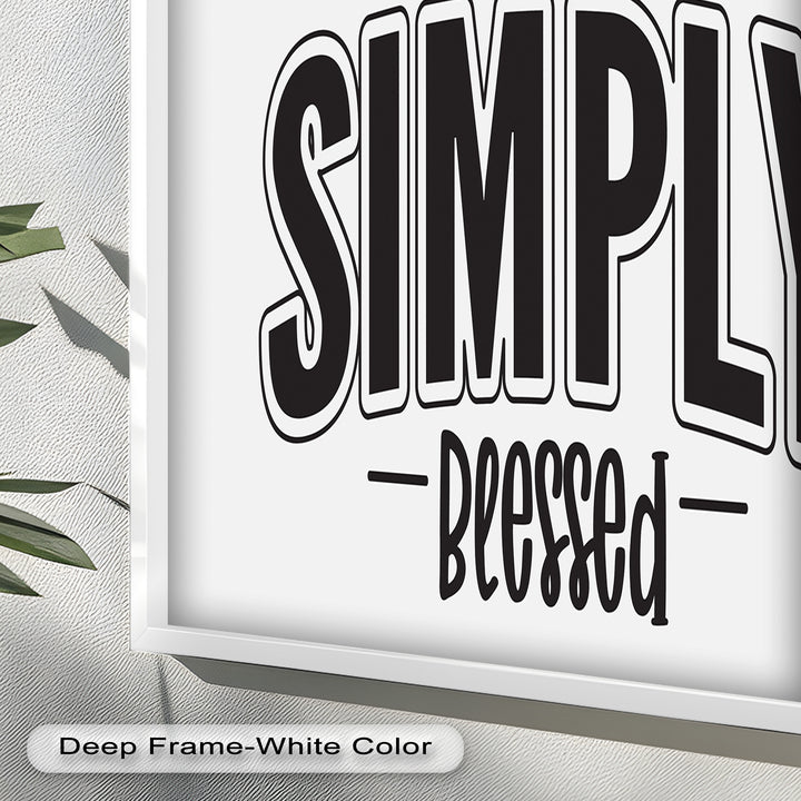 Simply Blessed – Christian Typography Oil Painting