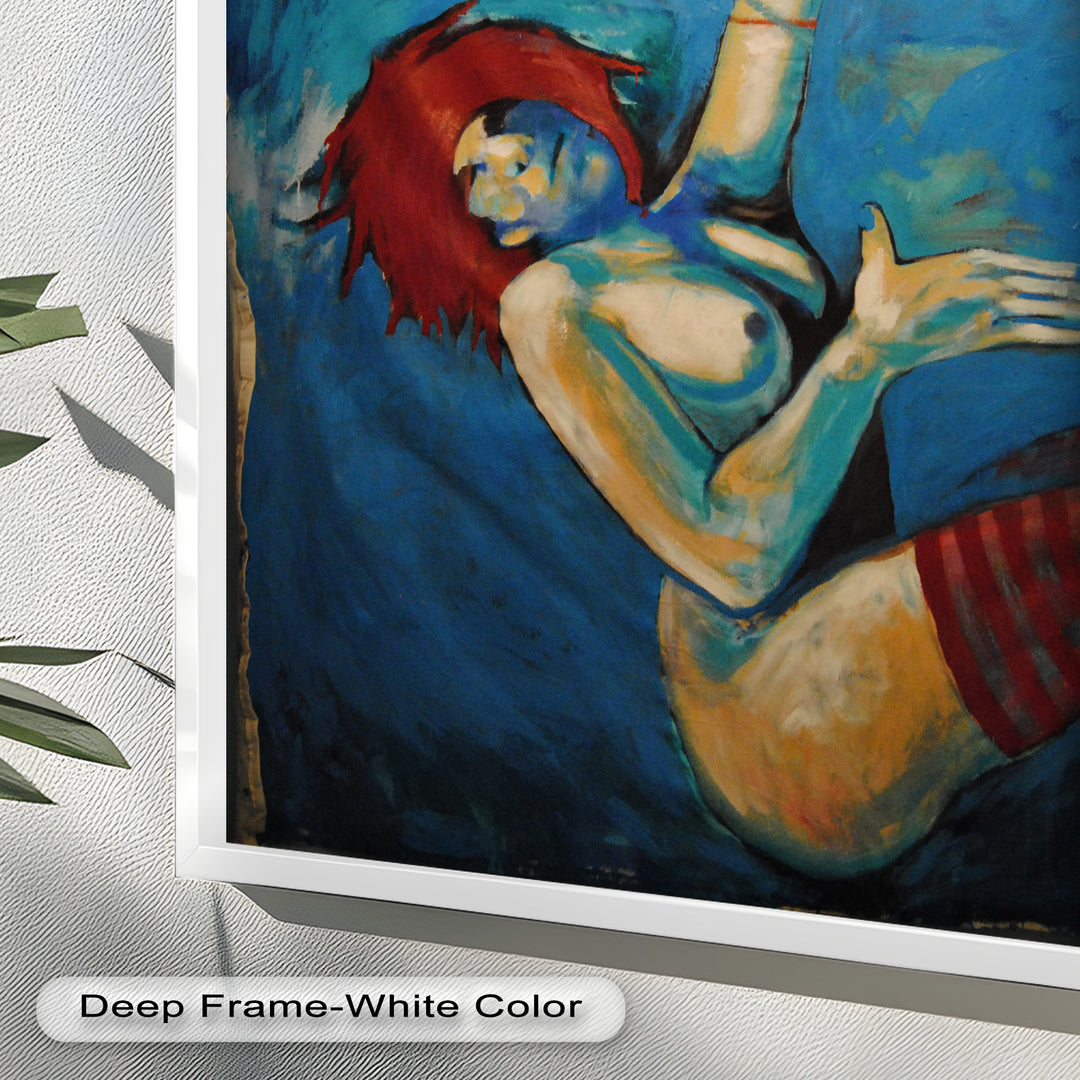 Red-Haired Nude with Blue Shadows - Picasso Oil Painting