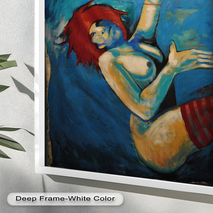 Red-Haired Nude with Blue Shadows - Picasso Oil Painting