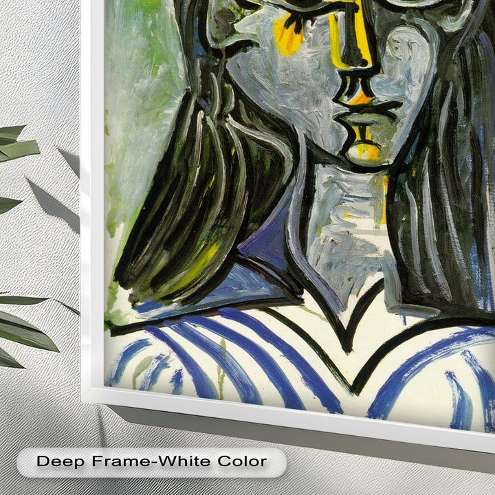 Woman in Rose Hat – Expressive Cubist Portrait Picasso Oil Painting