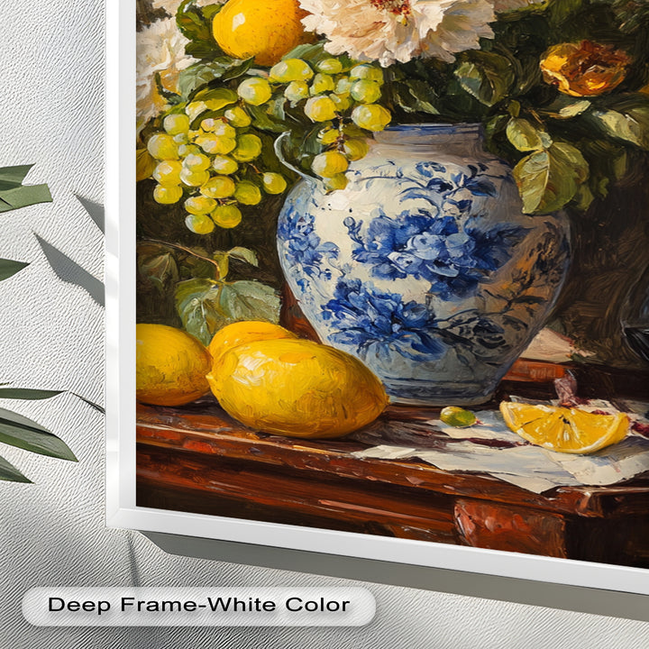 Floral and Fruit Still Life Wall Art – Floral Oil Painting