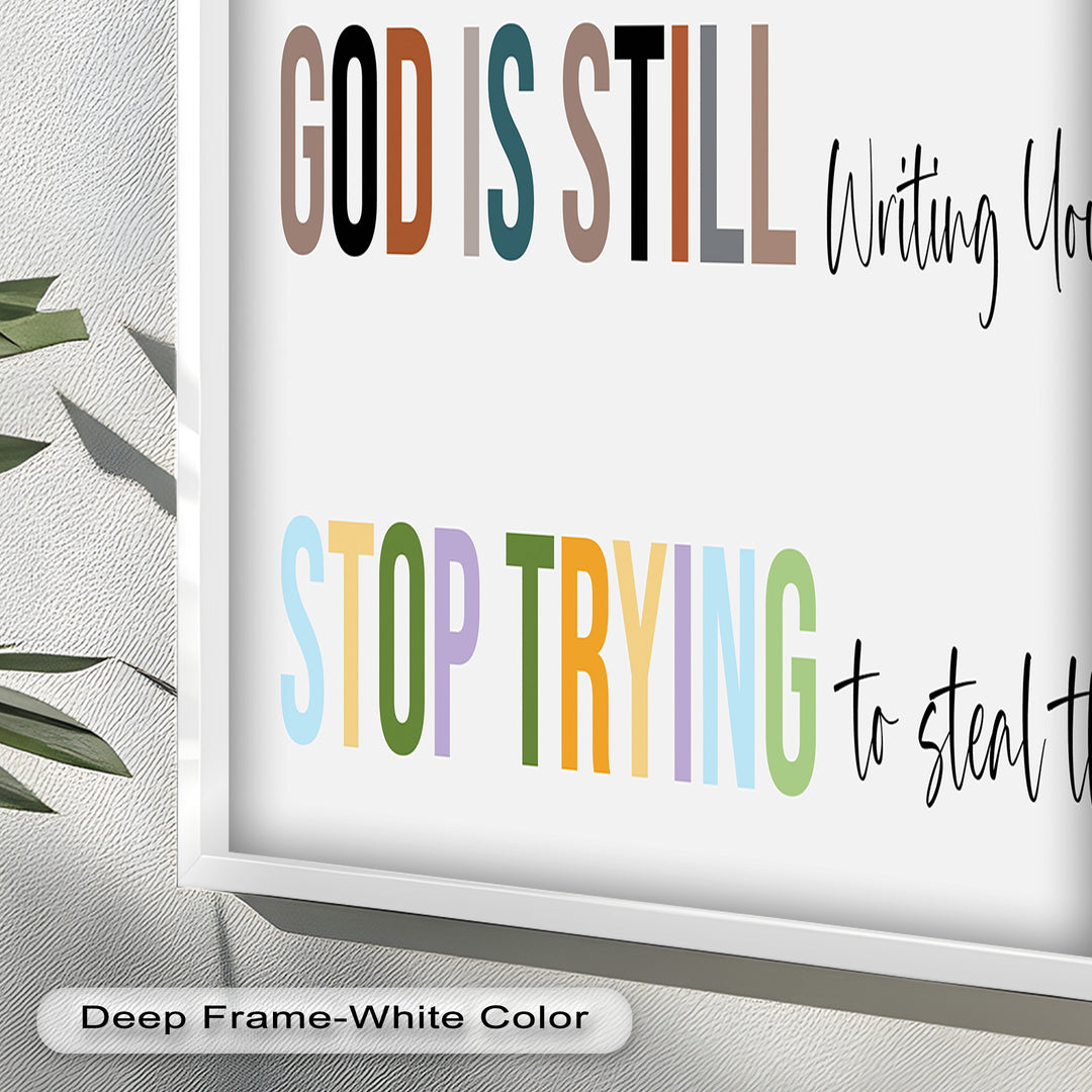 God Is Still Writing – Christian Oil Painting