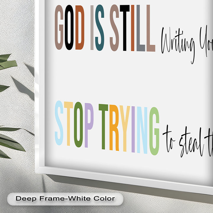 God Is Still Writing – Christian Oil Painting
