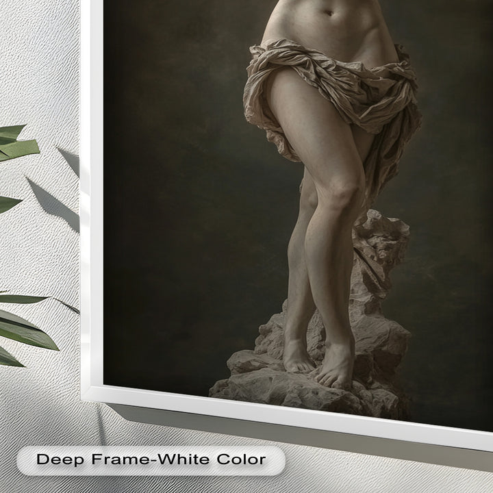 Marble Muse – Classical Nude Oil Painting