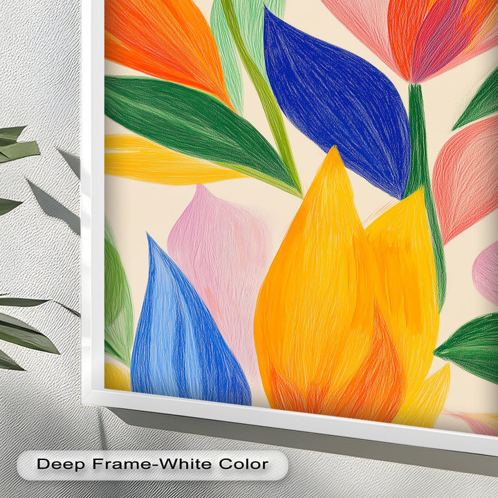 Whimsical Garden – Abstract Botanical Oil Painting