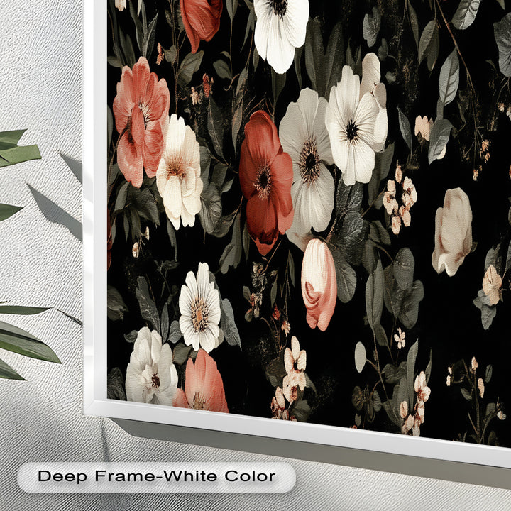 Vintage Rose Garden Wall Art – Floral Oil Painting