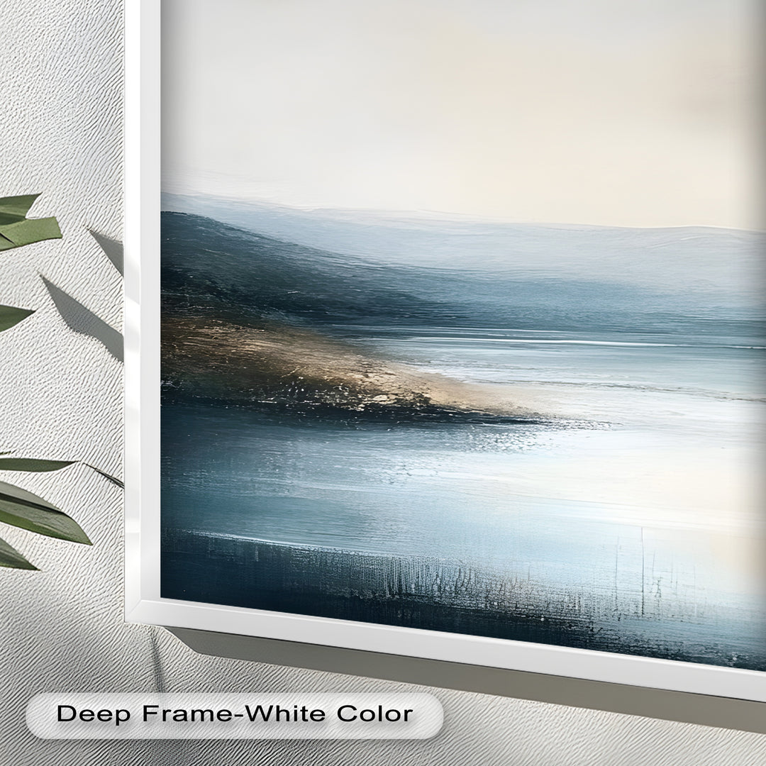 Nature Wall Art-Minimalist Lake Landscape Oil Painting