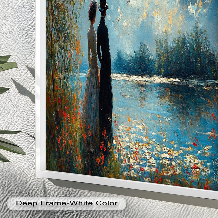 Romantic Riverside - Impressionist Oil Painting