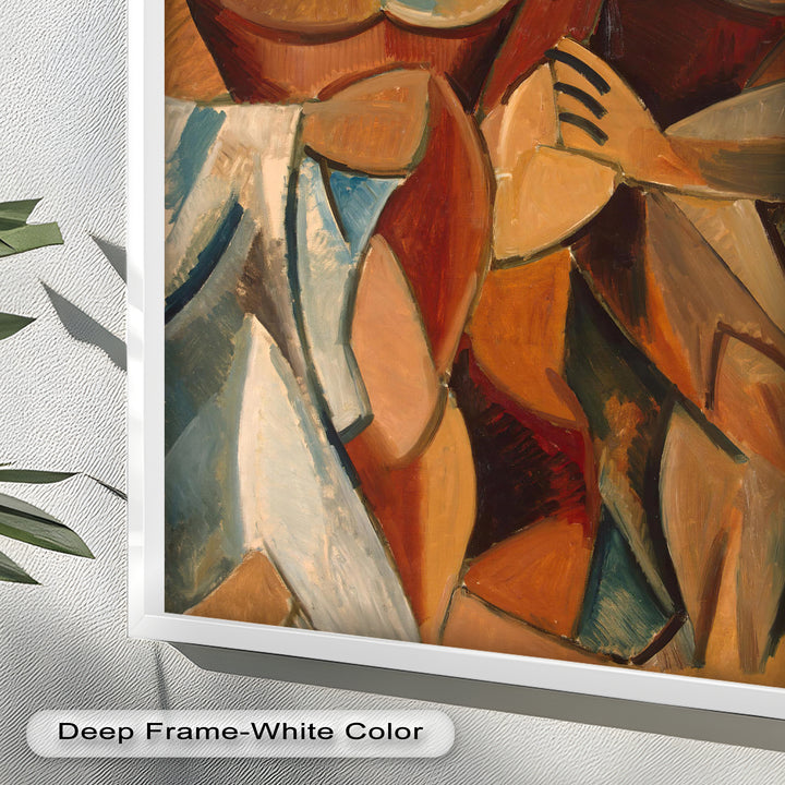 Abstract Embrace in Earth Tones - Picasso Oil Painting