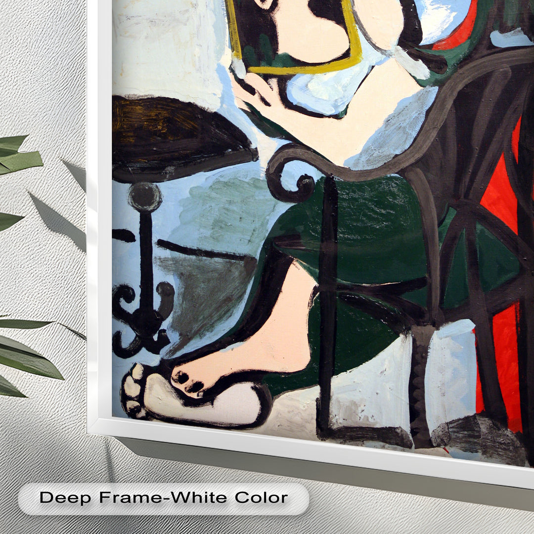 Woman with Mirror – Abstract Reflection Picasso Oil Painting