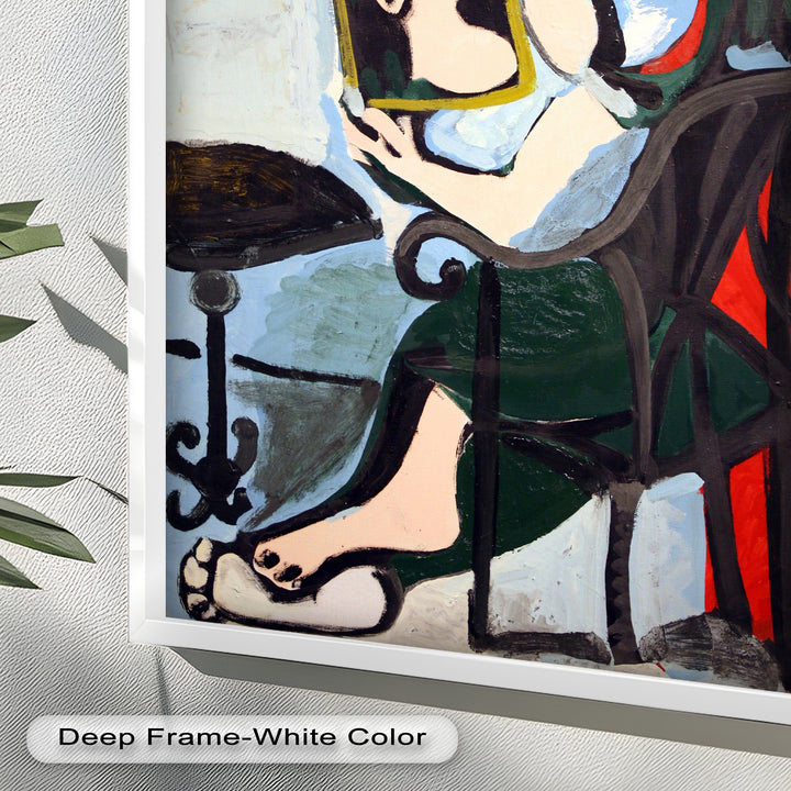 Woman with Mirror – Abstract Reflection Picasso Oil Painting