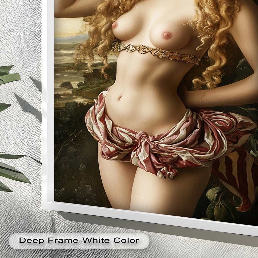 Goddess of Blossoms – Renaissance Mythology Nude Oil Painting