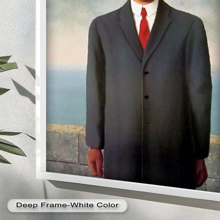 The Apple Enigma – Surrealist Gentleman Oil Painting