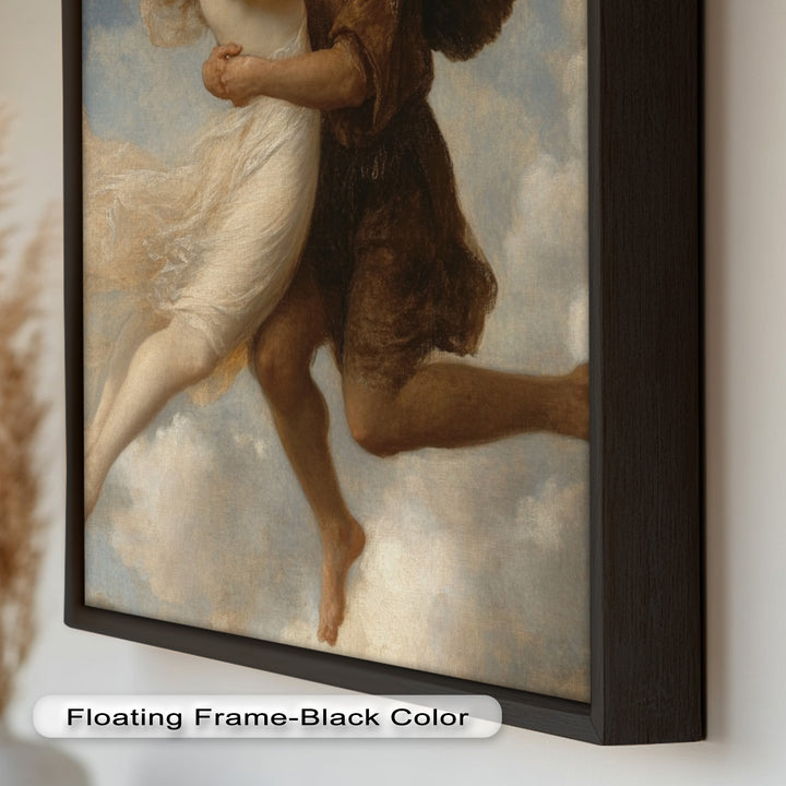 Celestial Embrace – Mythical Angelic Lovers Oil Painting