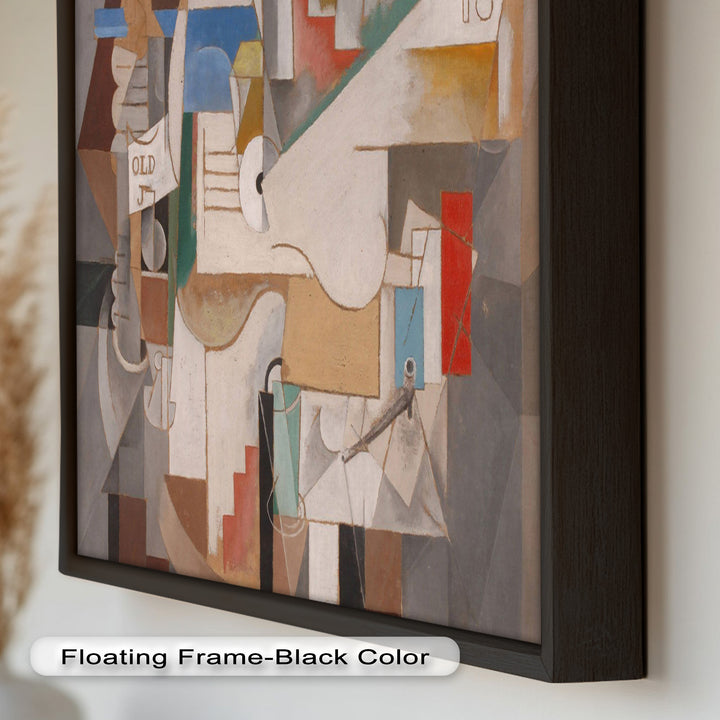 Geometric Cubist Composition Wall Art – Abstract Oil Painting