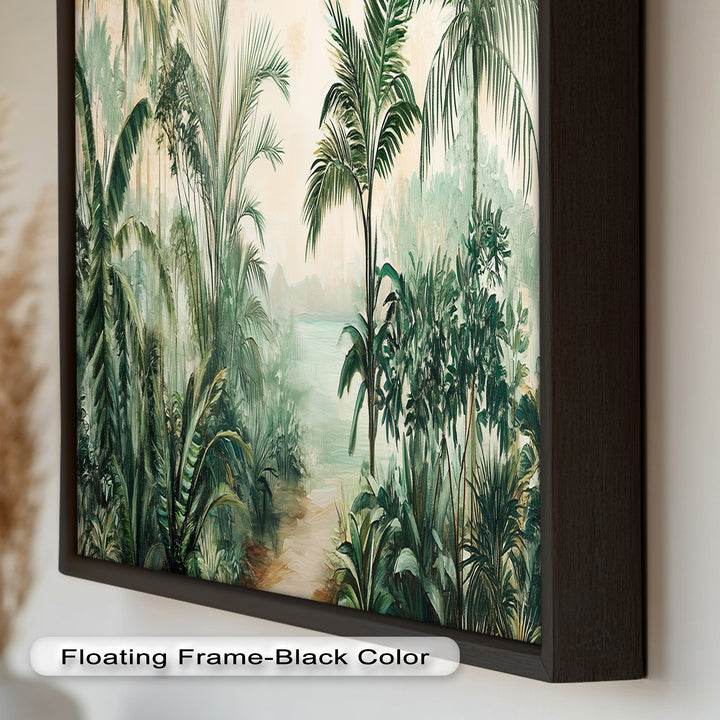 Tropical Garden Escape – Lush Jungle Oil Painting