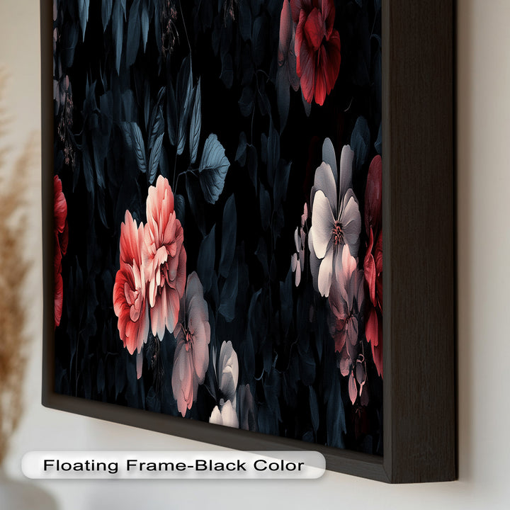 Dark Floral Elegance Wall Art – Floral Oil Painting