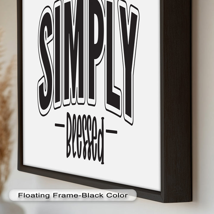 Simply Blessed – Christian Typography Oil Painting