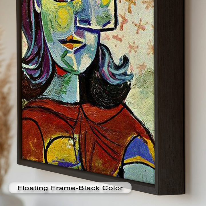 Colorful Portrait with Butterfly Accents - Picasso Oil Painting