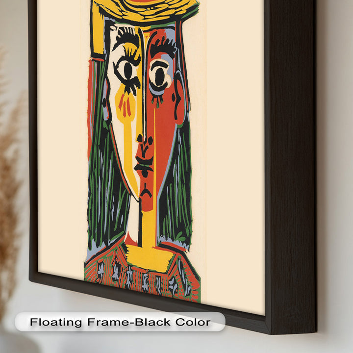 Cubist Woman Portrait Wall Art – Abstract Oil Painting